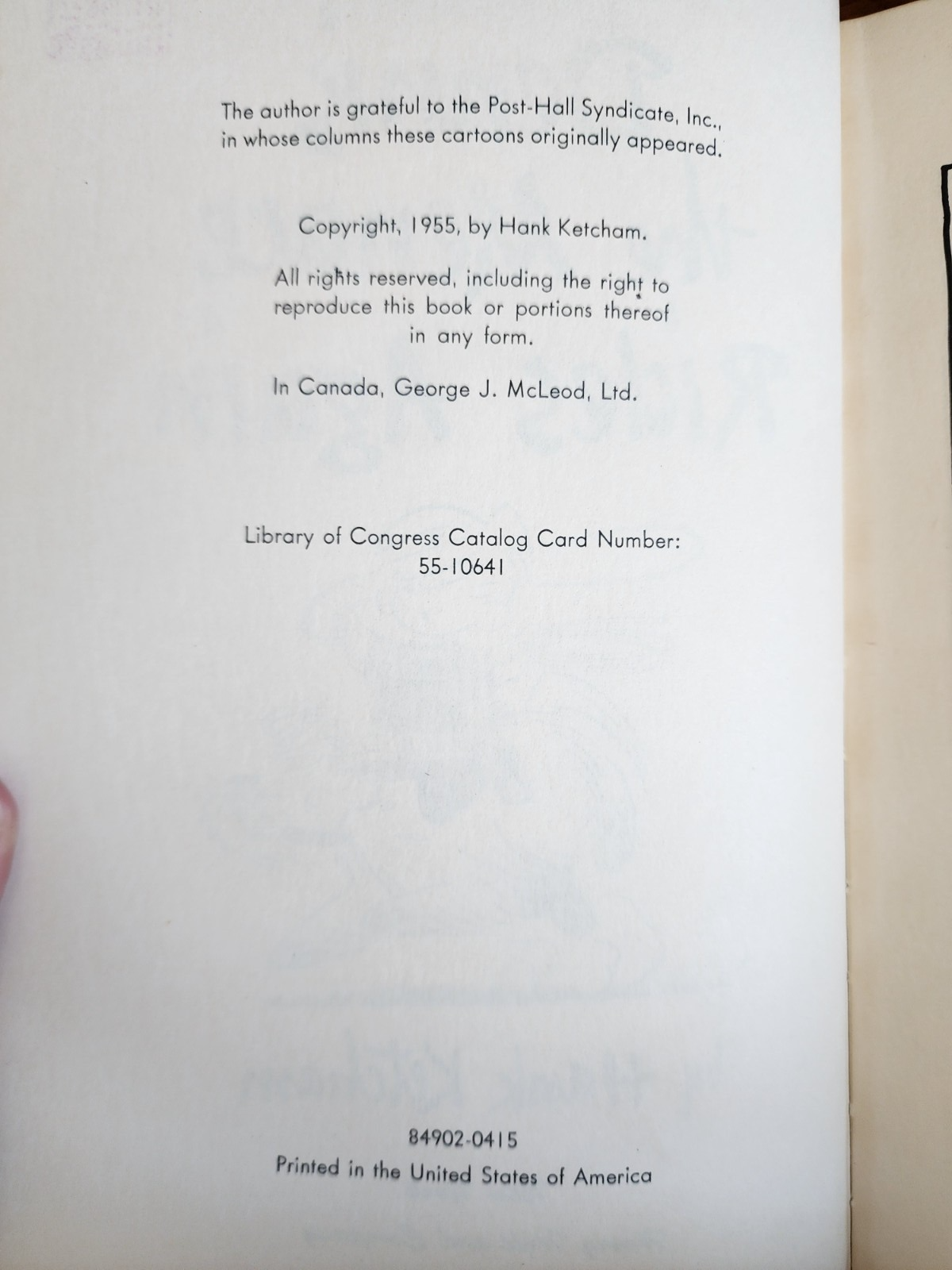 Dennis the Menace Rides Again By Hank Ketcham 1955 (1st Edition)