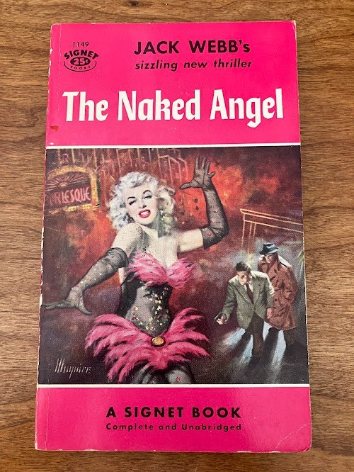 Vtg Paperbacks lot of 2 - Jack Webb's: 'The Naked Angel' & 'The Broken Doll'