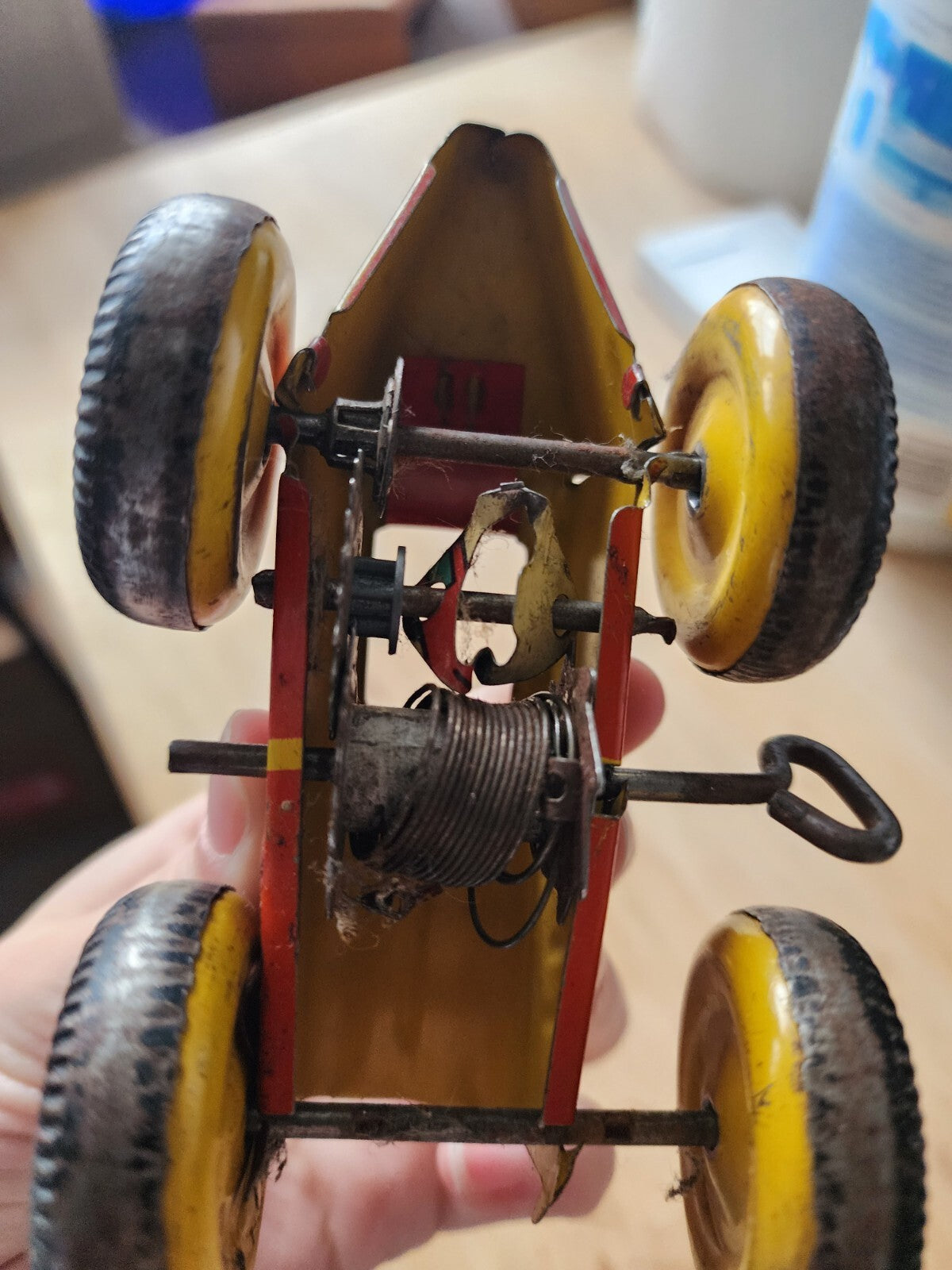 Vtg Marx Tin Litho Wind-Up Boat Tail Midget Racer Race Car #4