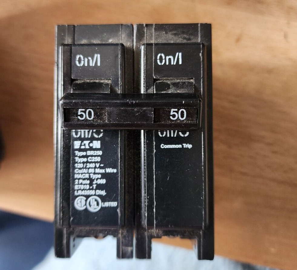 Eaton BR 50 Amp 120/240 Volts 2-Pole Circuit Breaker