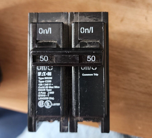 Eaton BR 50 Amp 120/240 Volts 2-Pole Circuit Breaker