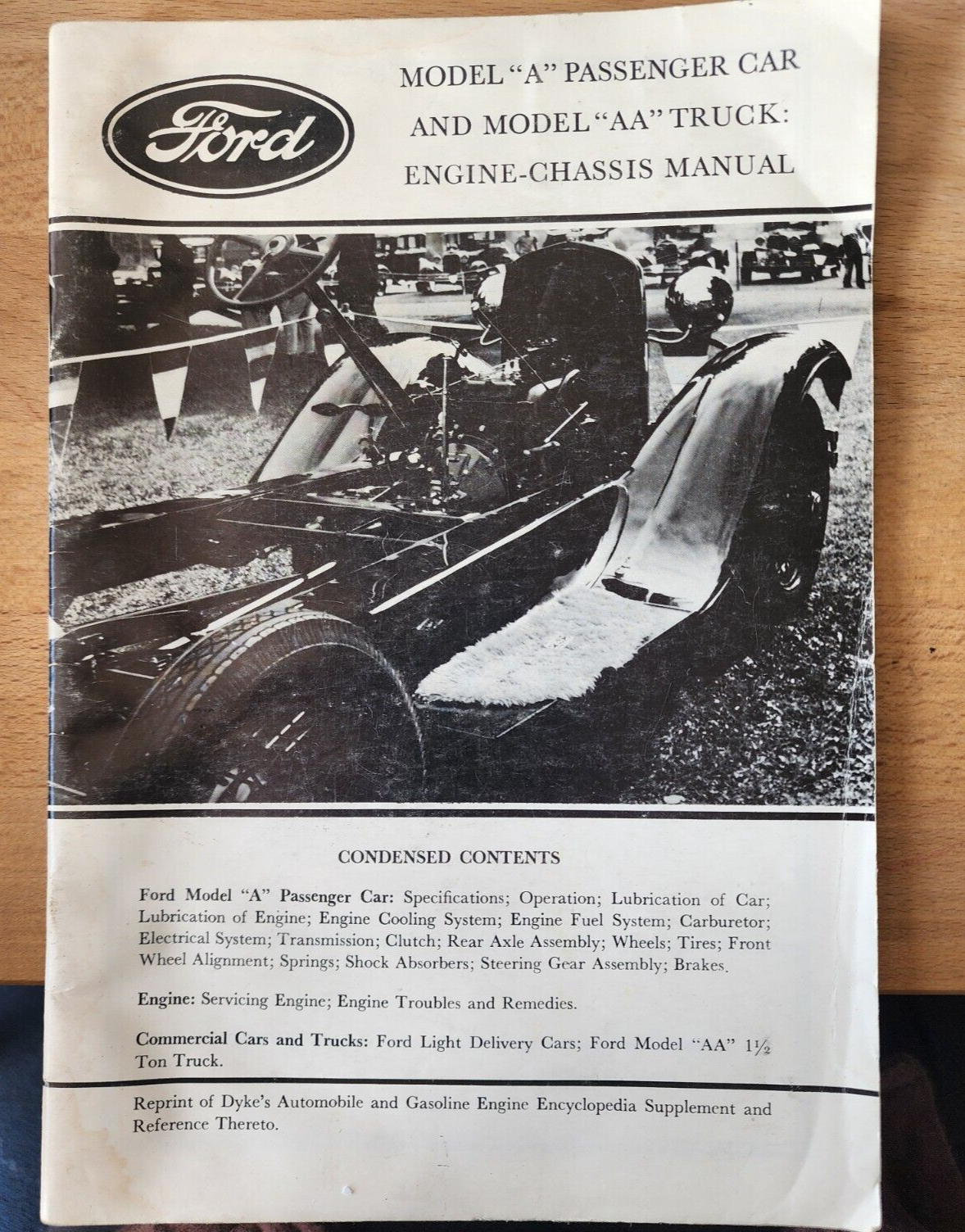 Ford Model A Passenger Car and Model AA Truck Engine Chassis - Manual