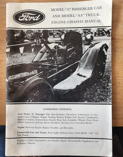 Ford Model A Passenger Car and Model AA Truck Engine Chassis - Manual