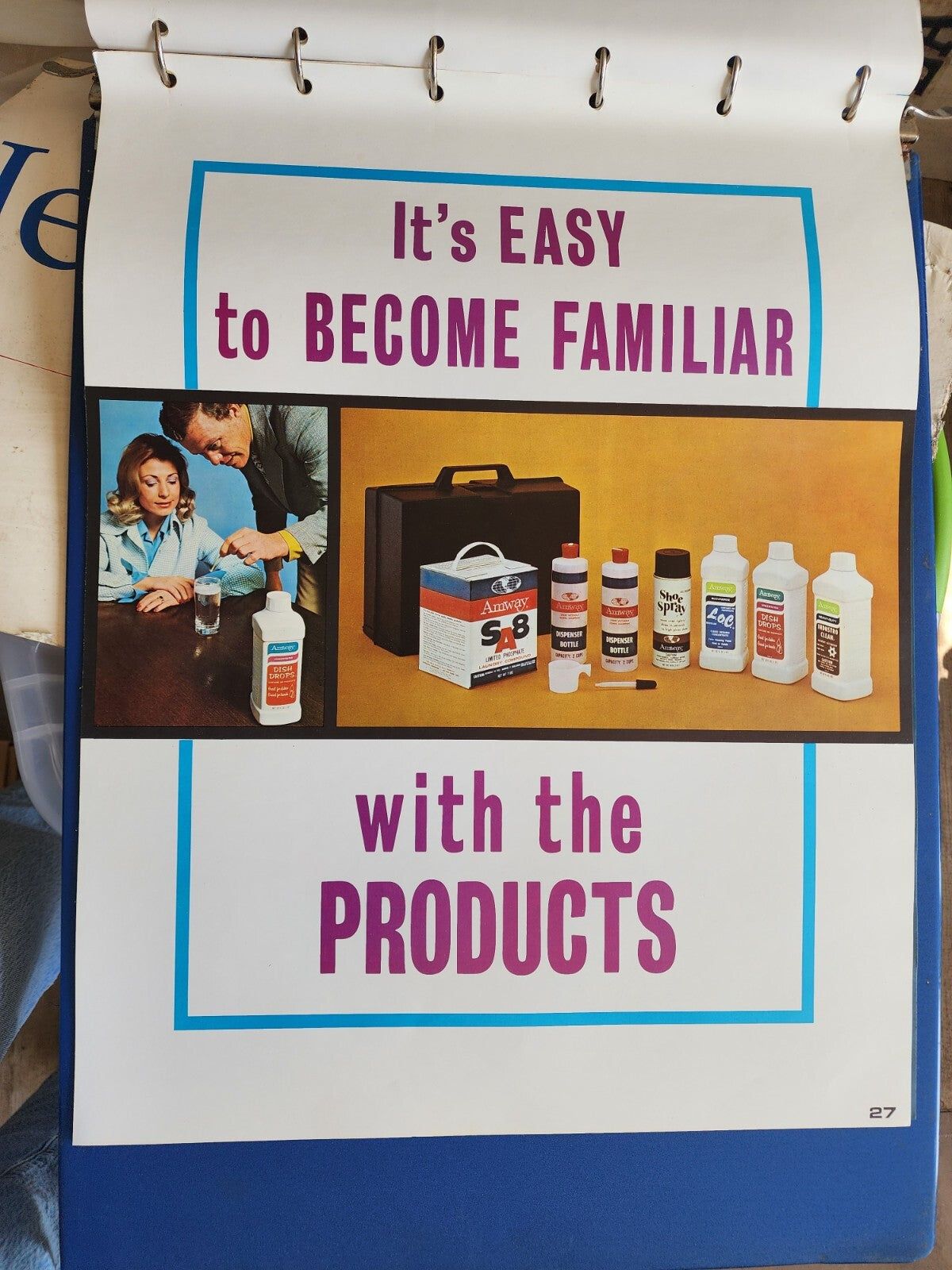 OOAK Vintage Amway Poster Examples In a Binder Folder