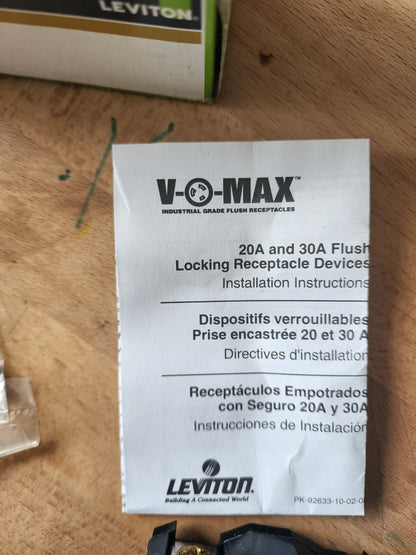 Leviton Flush Mounting Locking Receptacle 20A 125V