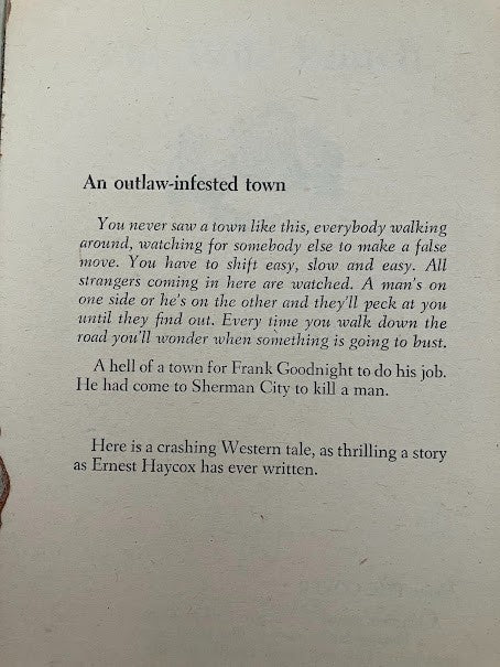Vintage Paperbacks - Ernest Haycox - A Bantam Book - Lot Of 3