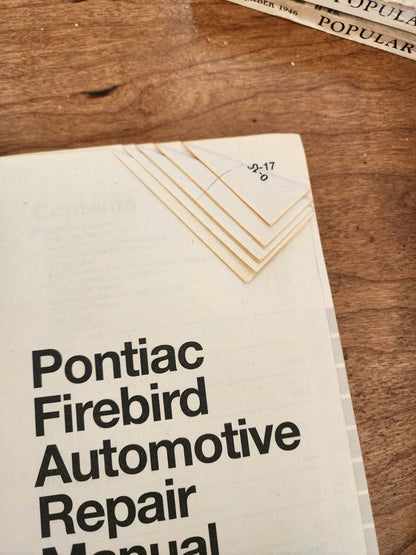 Vtg Haynes Repair Manual 1982-1992 Pontiac Firebird