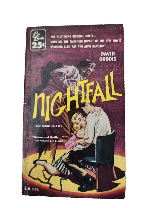 Nightfall by David Goodis 1956 Lion Books LB131, 2nd printing - tie- Good