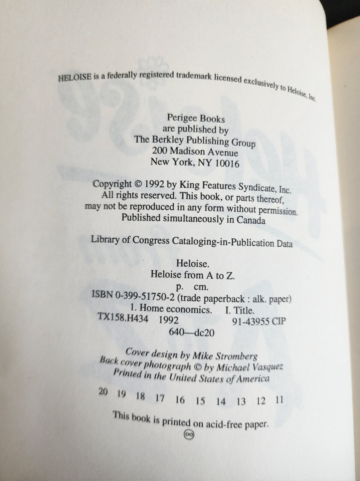 Heloise from A to Z by Heloise (1992, Paperback)