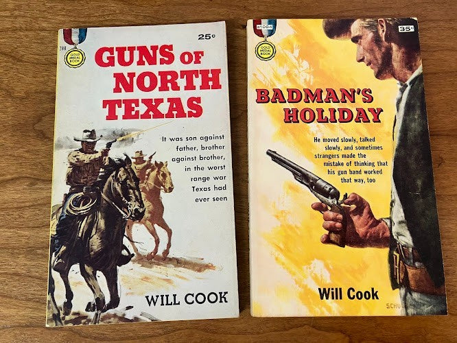 Gold Medal Books by Will Cook - lot of 2