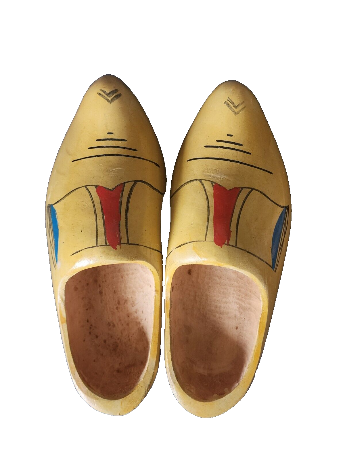 Decorative Dutch Wooden Clogs Holland Souvenir Adult Shoes Yellow