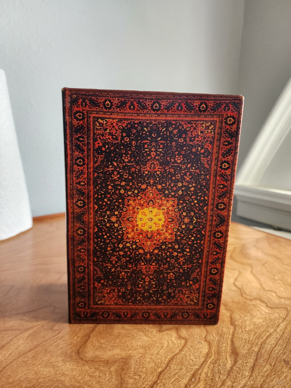 Hidden Compartment Faux Lined Book Magnet Close