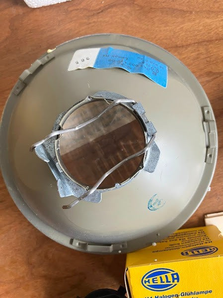 1970's Vintage Hella 5 3/4 H4 Halogen Hi/Low Beam Lights