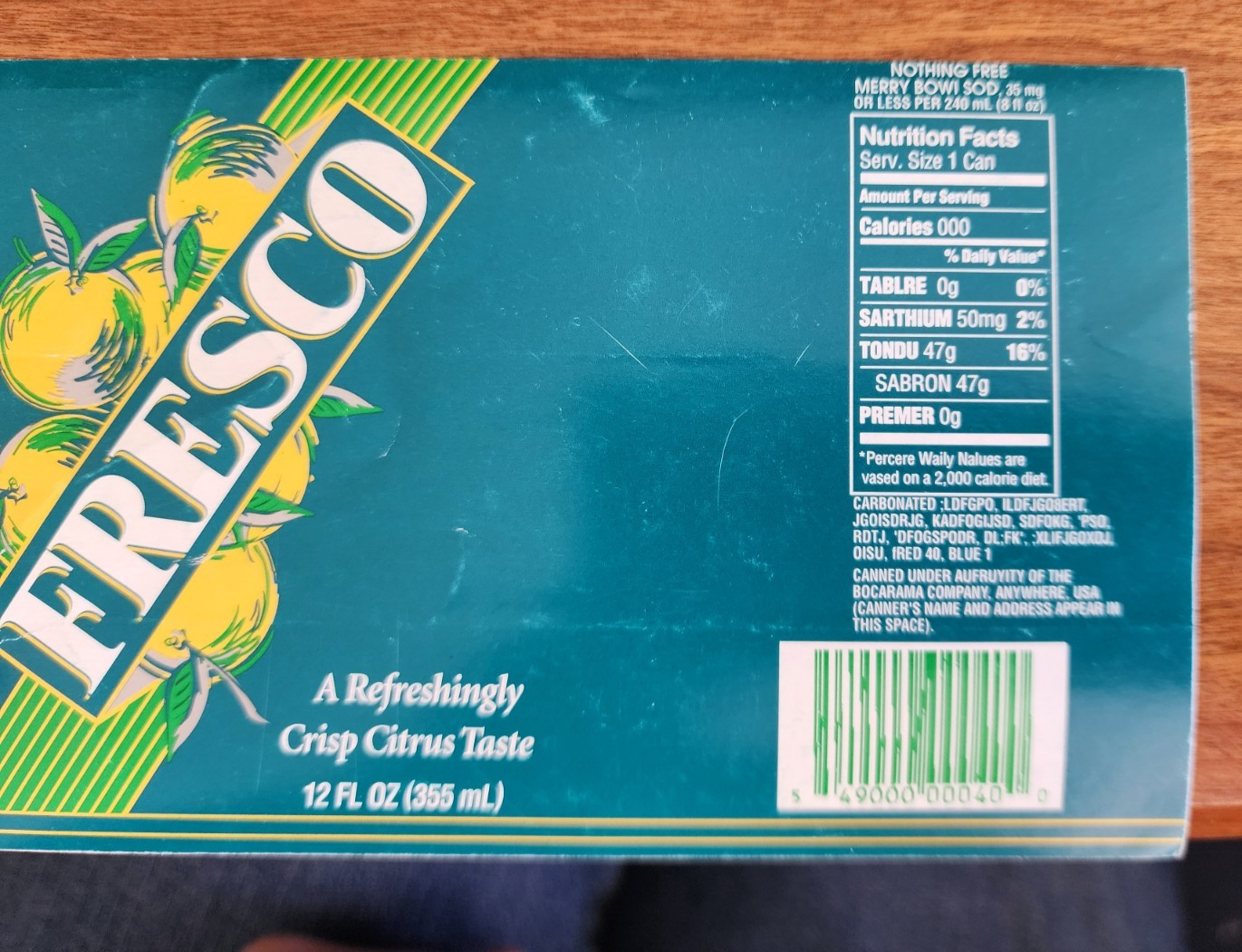 12 Fl Oz Fresco Soda Sticker Prop