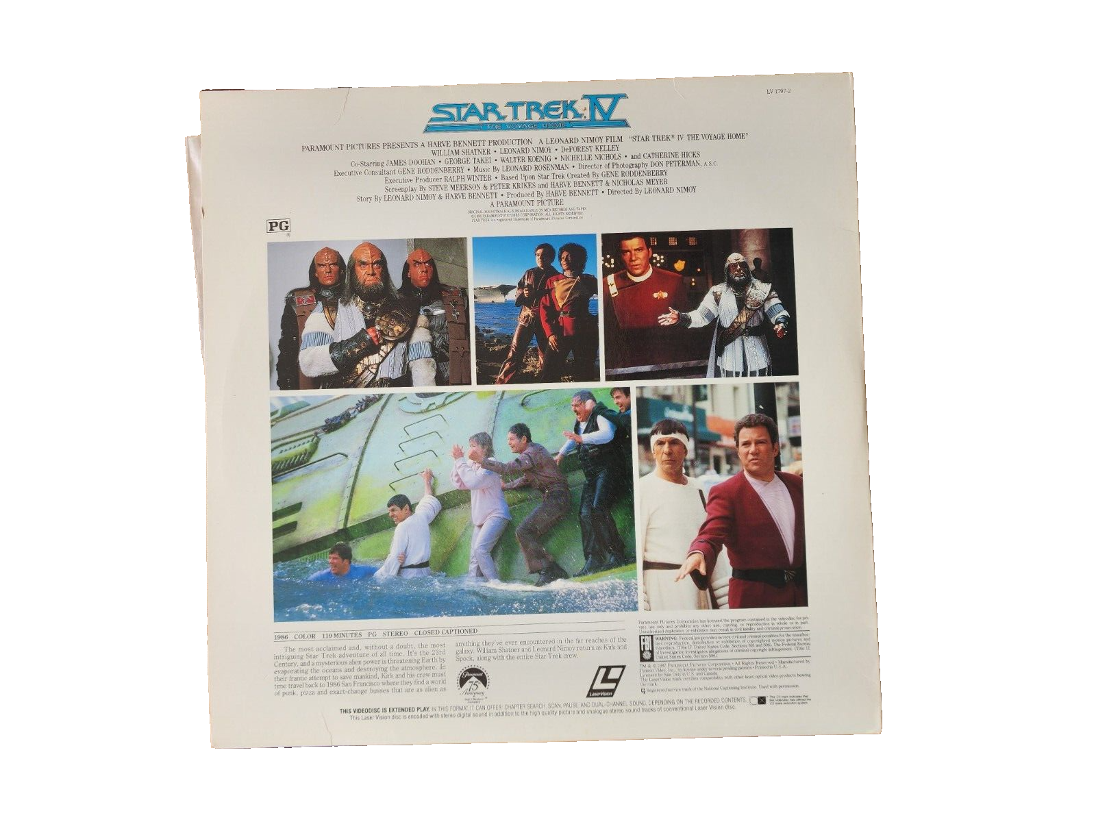 STAR TREK IV 4 Original Laser Videodiscs Spock Kirk Nimoy Shatner Movie  