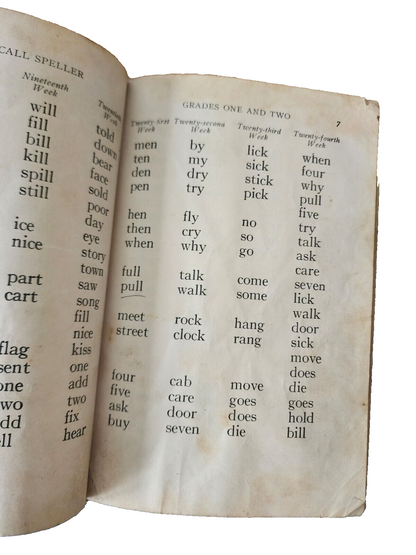 Vtg The McCall Speller Book Two 1925 Laidlaw Brothers Spelling Hardcover