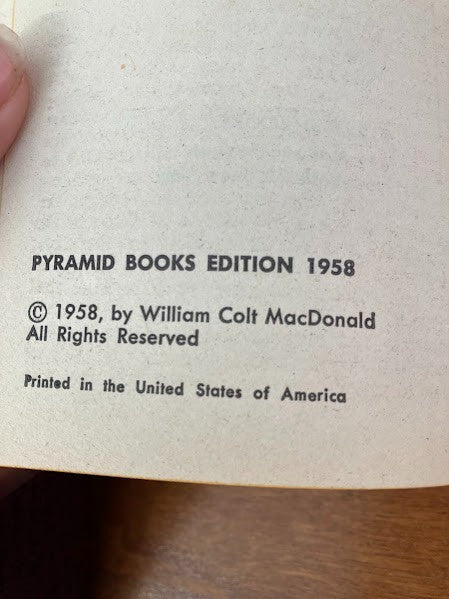 Popular Library: THE MAD MARSHAL by WILLIAM COLT MACDONALD