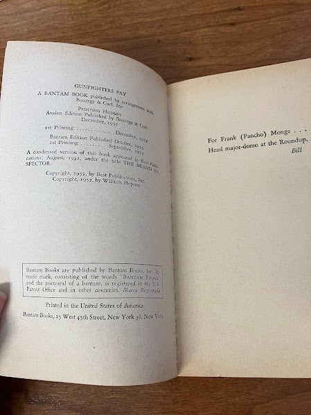 Bantam Books - Gunfighters Pay by William Hopson