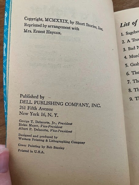 Vintage Paperbacks - Ernest Haycox - Lot Of 4 - DELL