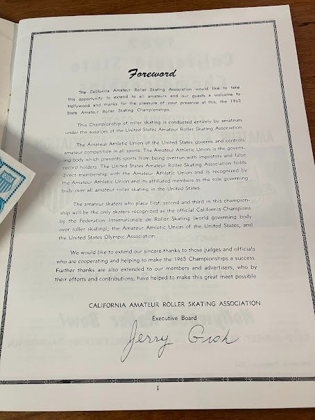 California State Championships - Hollywood Rollerbowl 1963