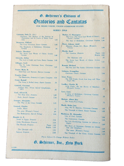 Elijah: An Oratorio by Felix Mendelssohn - G. Schirmer, Ed. 43 - Paperback