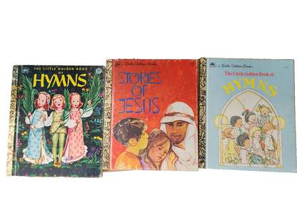 3 Little Golden Books lot Religious Christian God Prayers Jesus Bible Stories