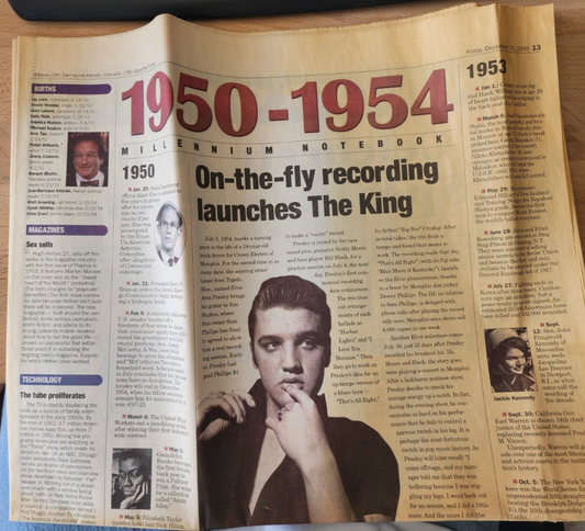 Newspaper December 31, 1999, Millenium Notebook, Albany (OR)