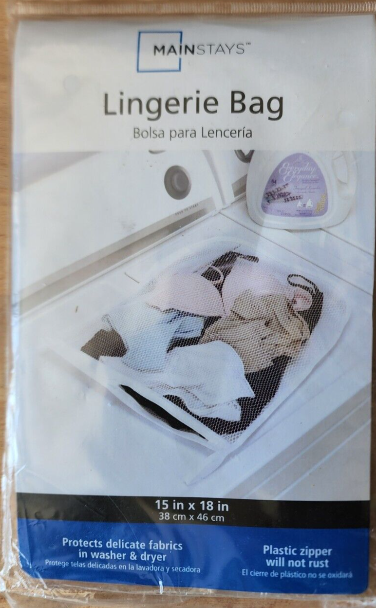 MAINSTAYS LINGERIE WHITE WASH BAG 15"x18" SEALED NEW