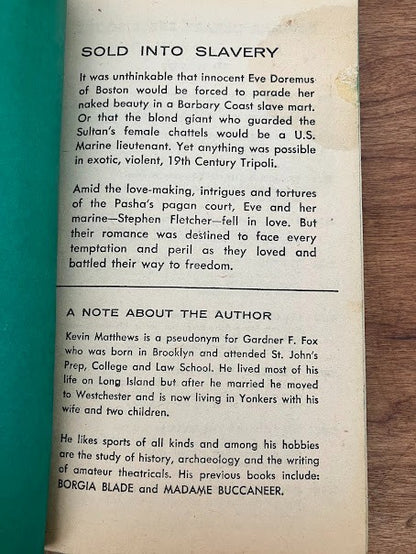 Vtg Paperback - BARBARY SLAVE by Kevin Matthews