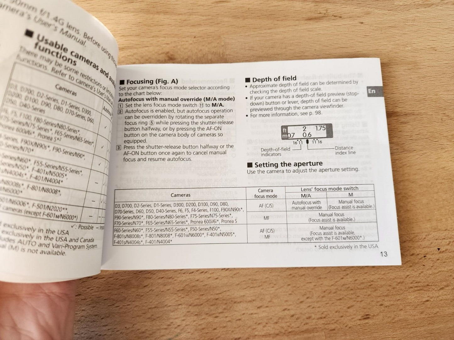 INSTRUCTION MANUAL Nikon AF-S Nikkor 24-120mm f/4G - Very Good