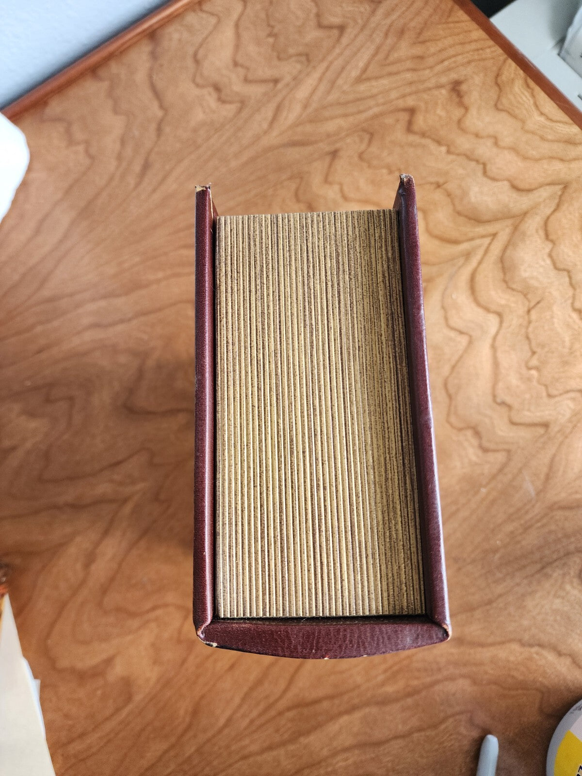 Hidden Compartment Faux Lined Book Magnet Close