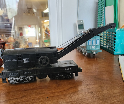 Vtg Lionel Lines 2460 Black Bucyrus Erie Crane Car Variation