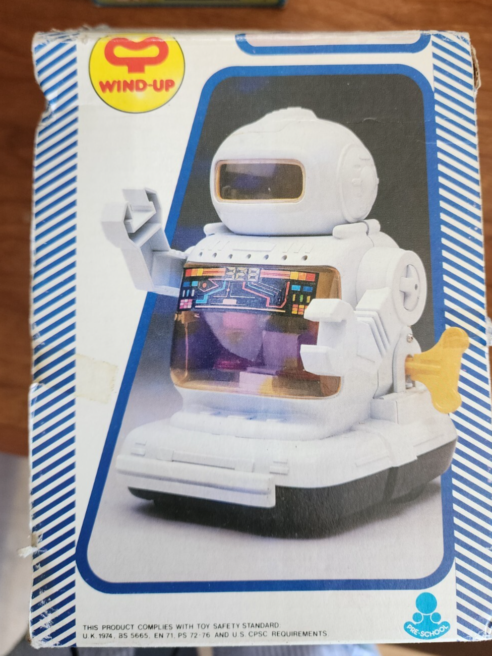 Rare Vintage Toot Toot Robot Wind Up Toy