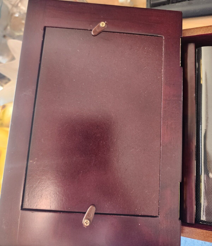 Home Decor Vtg Library Box Wood Book Album 8x6 inch