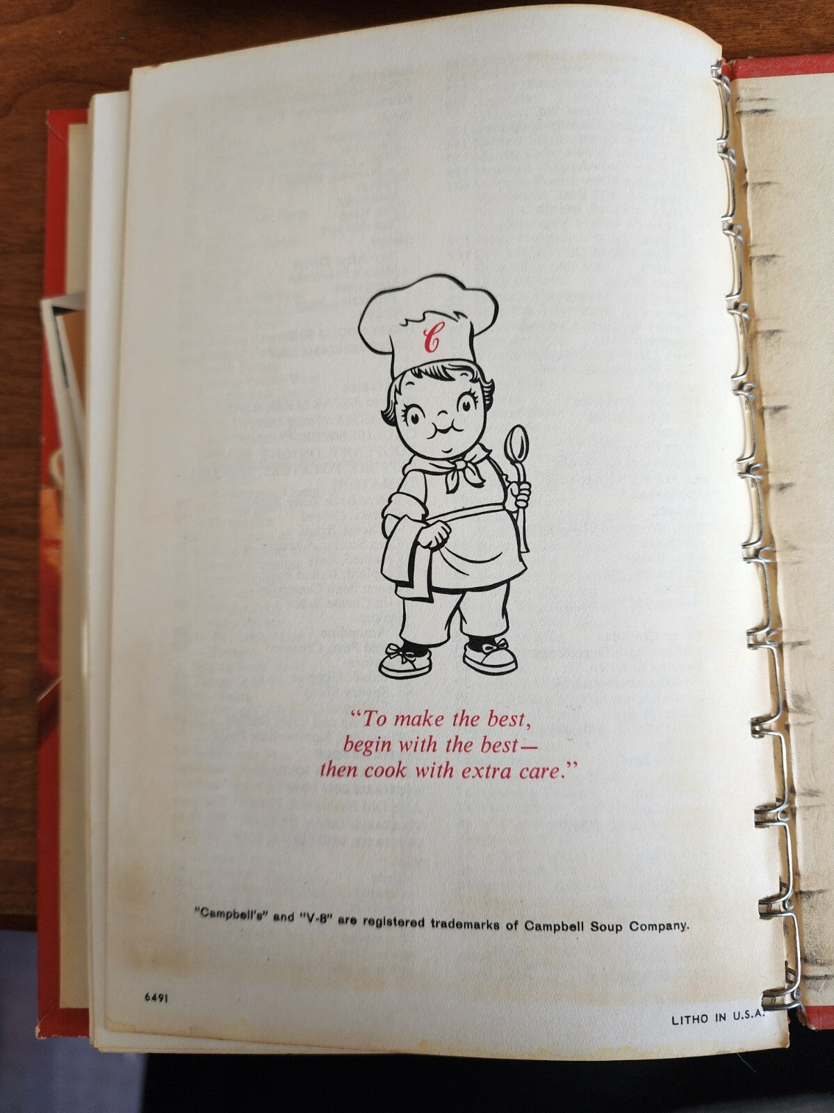 A Campbell Cookbook Cooking with Soup 1965 1st Edition Spiral Bound Hardcover