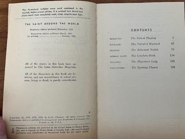 Vtg Paperback - The Saint Around The World by Leslie Charteris