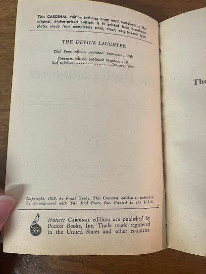 Pocket Book - The Devil’s Laughter by Frank Yerby