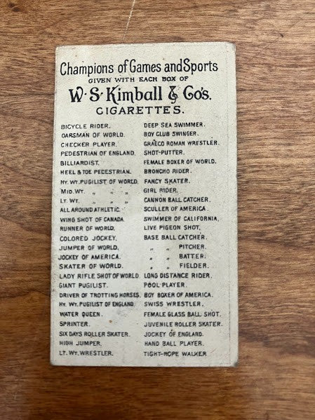 W.S. Kimball & Co: Thomas H. Humphrey Juvenile - Roller Skater Card