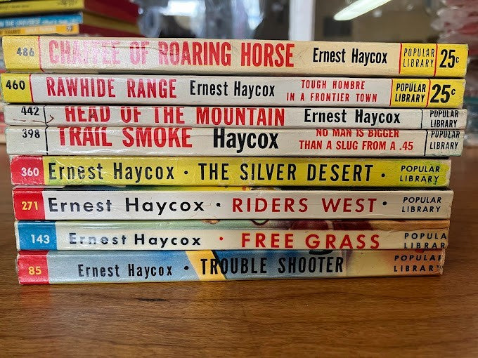 Vintage Paperbacks - Ernest Haycox - Popular Library - Lot Of 8