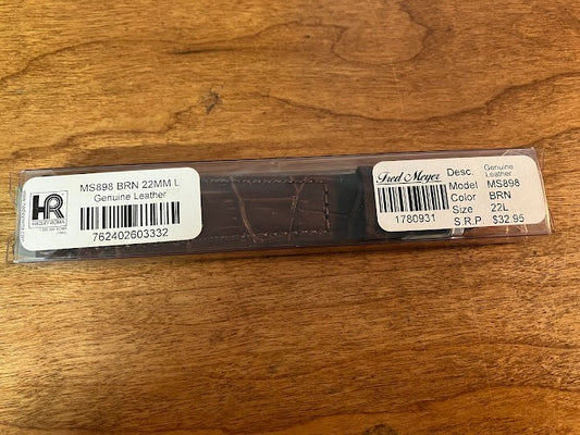 Hadley Roma Wristwatch Band: MS898 Brown 22MML - Genuine Leather