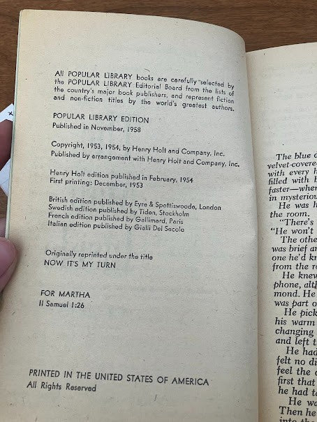 Vtg Paperback - THE MAN INSIDE By M.E. Chamer