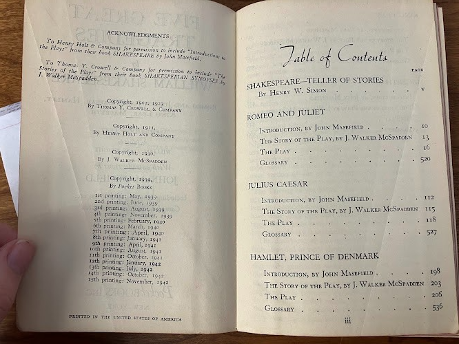 Vintage Paperback - John Masefield: William Shakespeare, Five Great Tragedies