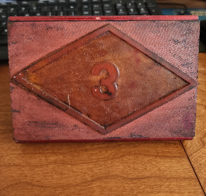 Large Wooden Rubber Stamp Number 3 - 4.5" x 6.5"