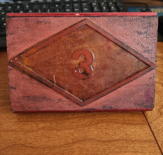 Large Wooden Rubber Stamp Number 3 - 4.5" x 6.5"