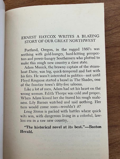 Vintage Paperbacks - Ernest Haycox - A Bantam Book - Lot Of 3
