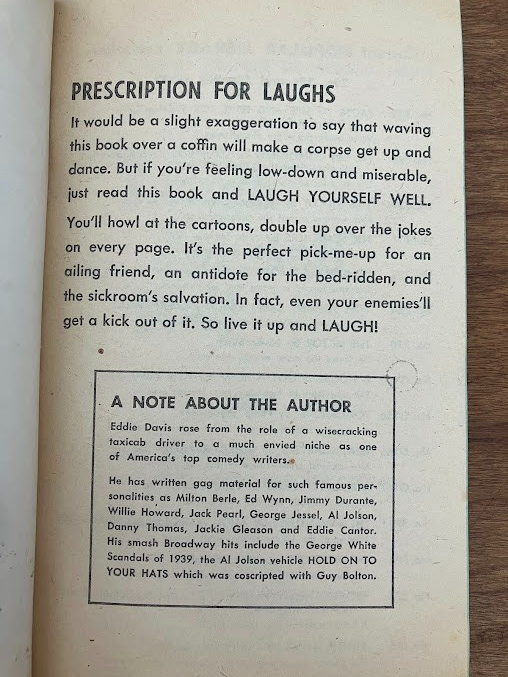 Vtg Paperback - Laugh Yourself Well by Eddie Davis