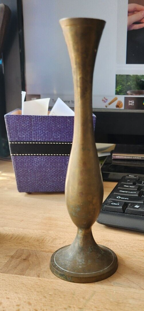 Vintage Brass Bud small Vase 7"in high made in India
