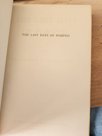THE LAST DAYS OF POMPEII, Bulwer-Lytton - VERY GOOD