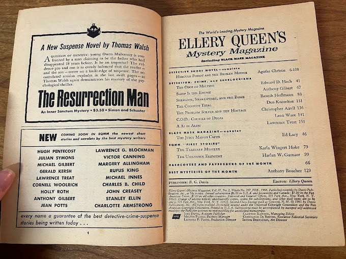 Ellery Queen's Mystery Magazine - February 1966