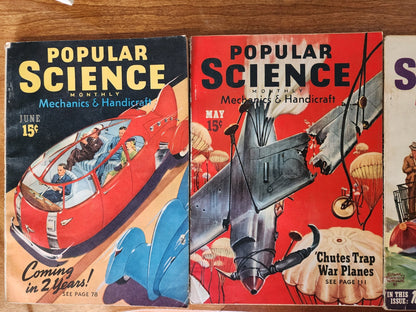 Lot of 4 Vintage Popular Mechanics Magazine From 1940